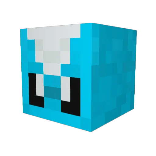 bluecoldbees Minecraft avatar head, 3D render