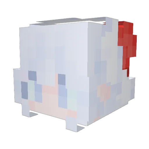 bluecombo3 Minecraft avatar head, 3D render