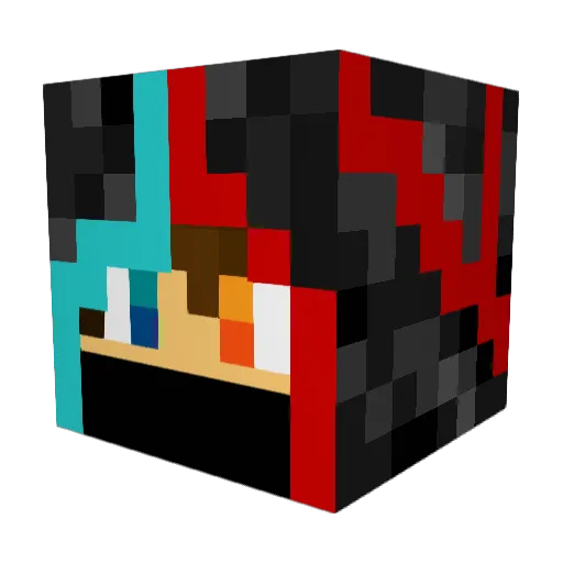 bluecrackfish99 Minecraft avatar head, 3D render