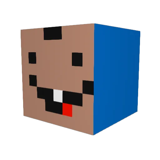 bluecreeper134 Minecraft avatar head, 3D render