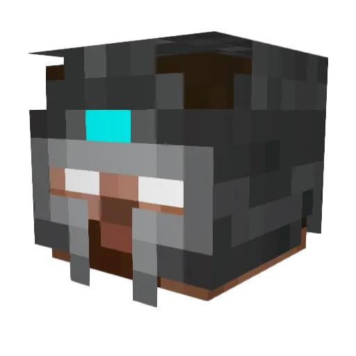 bluecrystal7 Minecraft avatar head, 3D render