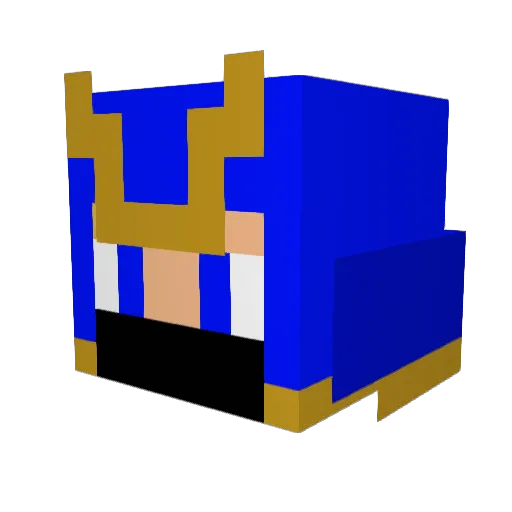 bluedragon518 Minecraft avatar head, 3D render