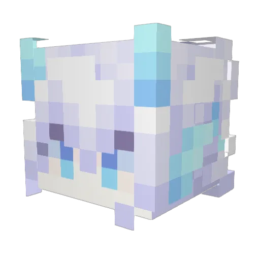 bluefafa Minecraft avatar head, 3D render