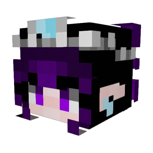 bluefartey Minecraft avatar head, 3D render