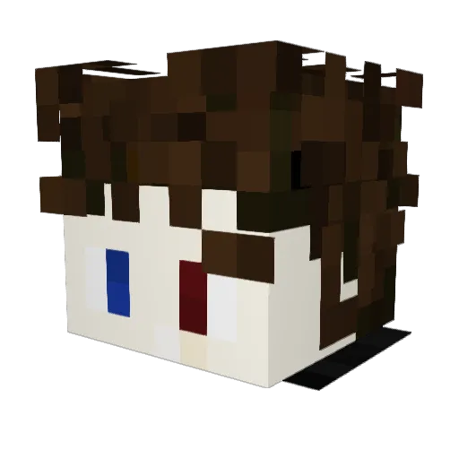 bluefirecreeper8 Minecraft avatar head, 3D render
