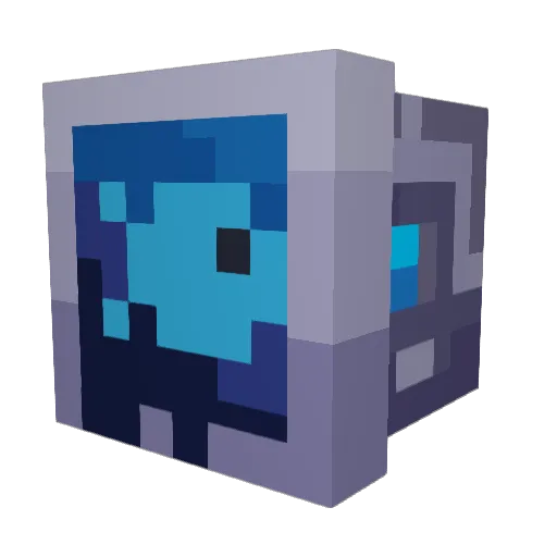 bluefisk Minecraft avatar head, 3D render