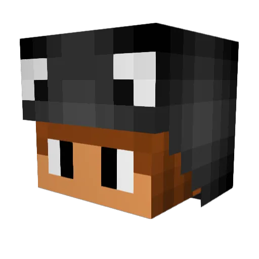blueflow Minecraft avatar head, 3D render