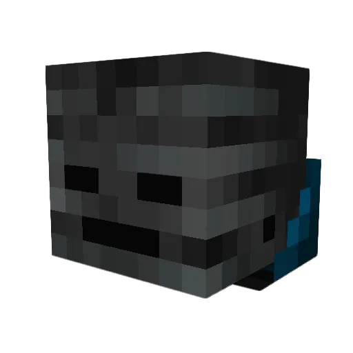 bluegecho Minecraft avatar head, 3D render