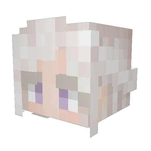 bluegh0ul Minecraft avatar head, 3D render