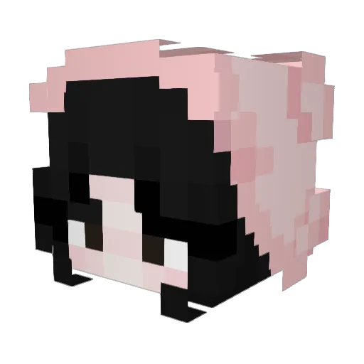 blueghxst_ Minecraft avatar head, 3D render