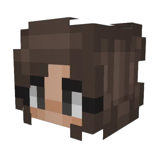 bluegirllover07 Minecraft avatar head, 3D render