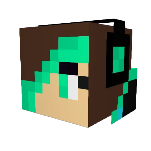 blueicing_04 Minecraft avatar head, 3D render