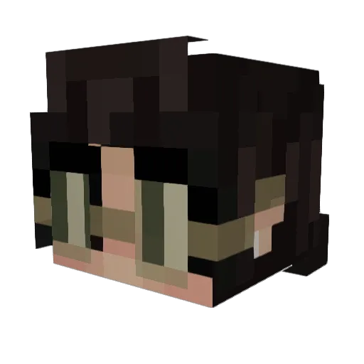 blueisas Minecraft avatar head, 3D render