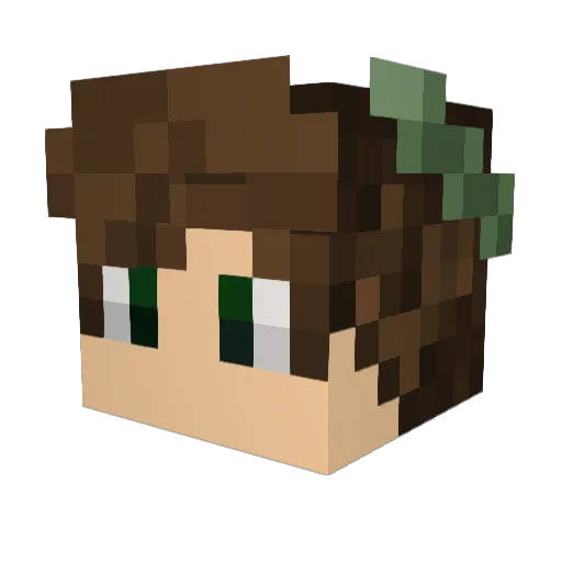 blueishturnip Minecraft avatar head, 3D render