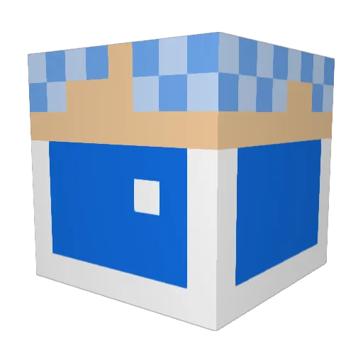 bluejammer Minecraft avatar head, 3D render