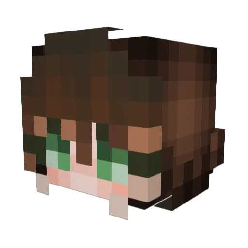 bluejenn Minecraft avatar head, 3D render
