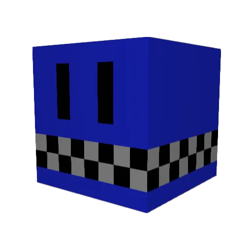 bluekillerjy Minecraft avatar head, 3D render