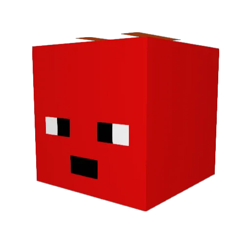 bluekittyhorse Minecraft avatar head, 3D render