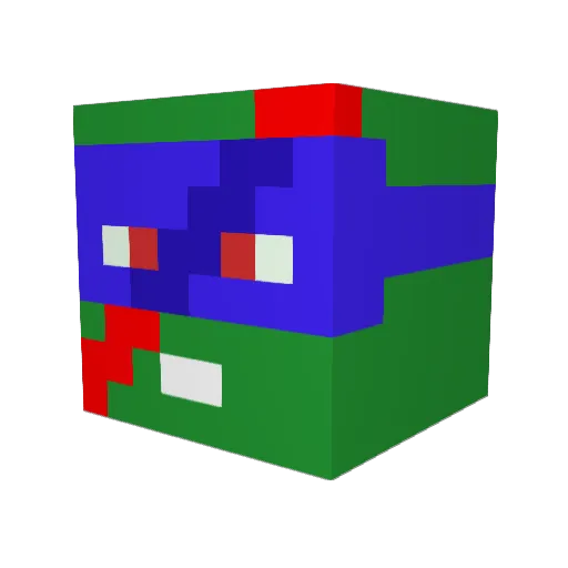 bluel1mon Minecraft avatar head, 3D render