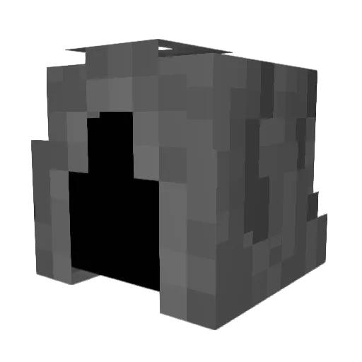 bluelip Minecraft avatar head, 3D render