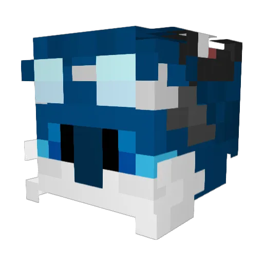 blueliz2828 Minecraft avatar head, 3D render
