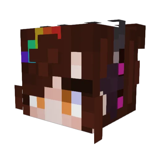 blueluvx Minecraft avatar head, 3D render