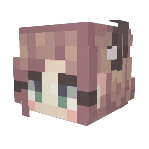 bluemSAM Minecraft avatar head, 3D render