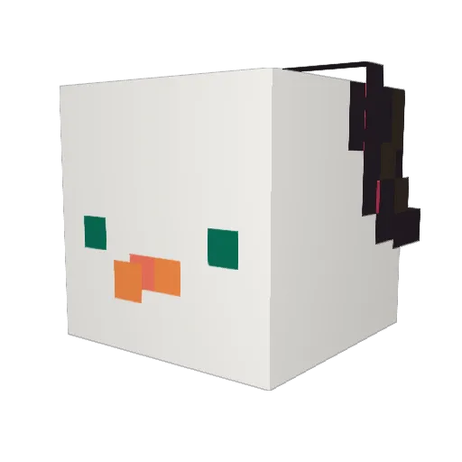 bluemanggo Minecraft avatar head, 3D render