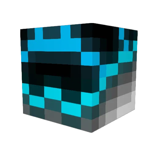 bluemeex Minecraft avatar head, 3D render