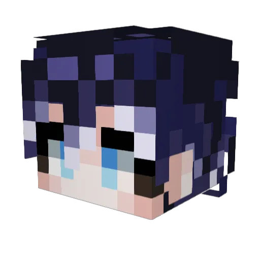 bluemell76 Minecraft avatar head, 3D render