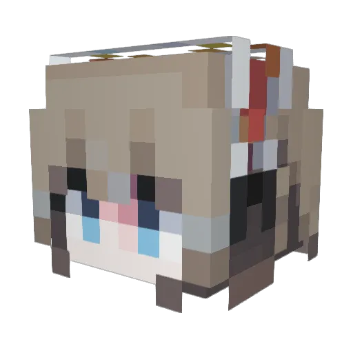 bluemelon233 Minecraft avatar head, 3D render