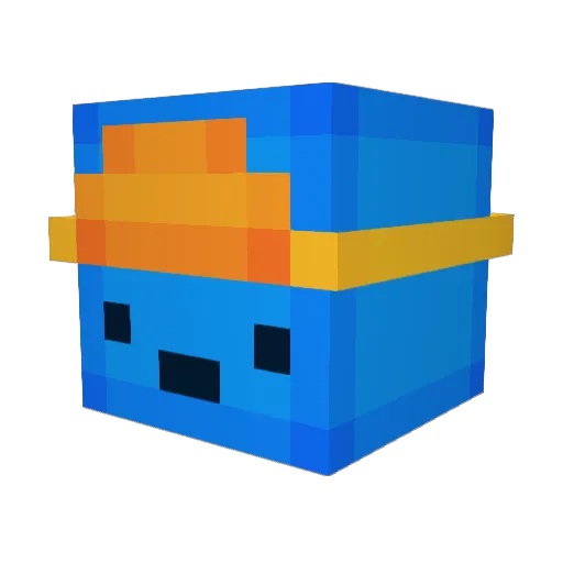 bluenoobie18 Minecraft avatar head, 3D render