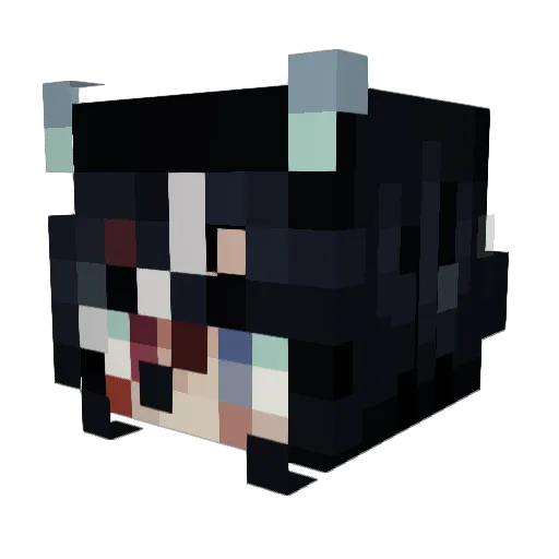 bluenoze Minecraft avatar head, 3D render