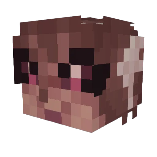 bluenyx Minecraft avatar head, 3D render