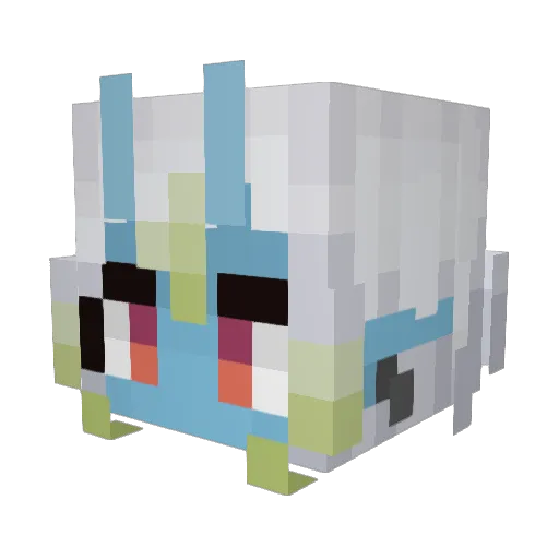 blueonicx Minecraft avatar head, 3D render