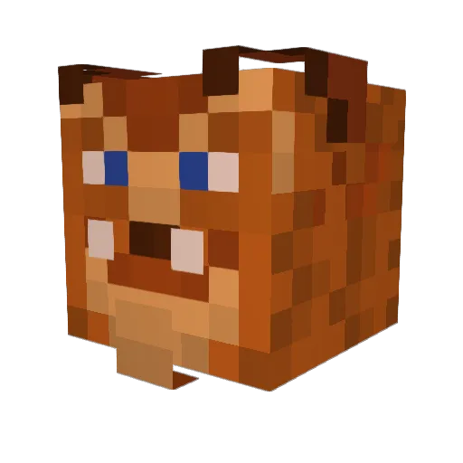 bluepawn Minecraft avatar head, 3D render