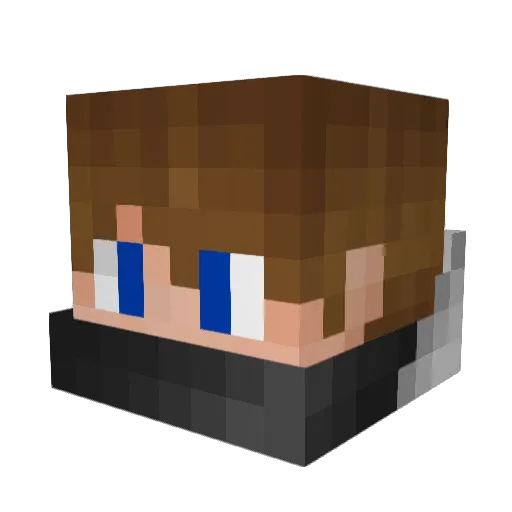 bluepenguin33 Minecraft avatar head, 3D render