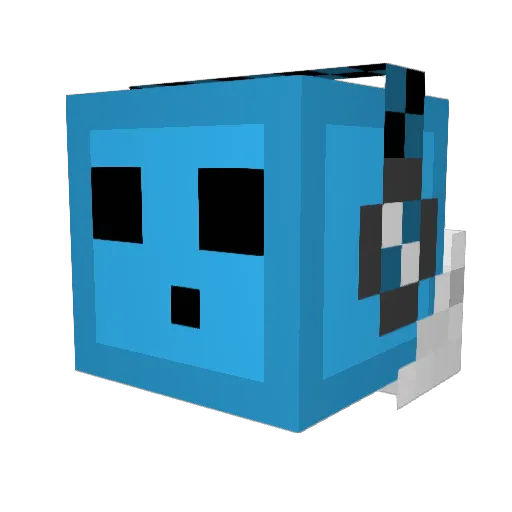 bluepenguin512 Minecraft avatar head, 3D render