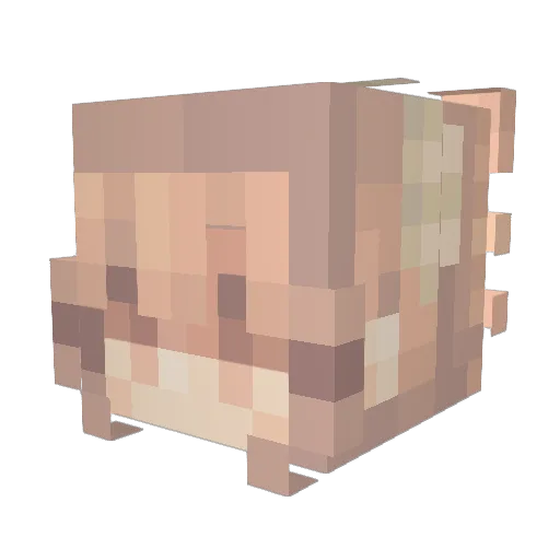 bluepixel11 Minecraft avatar head, 3D render