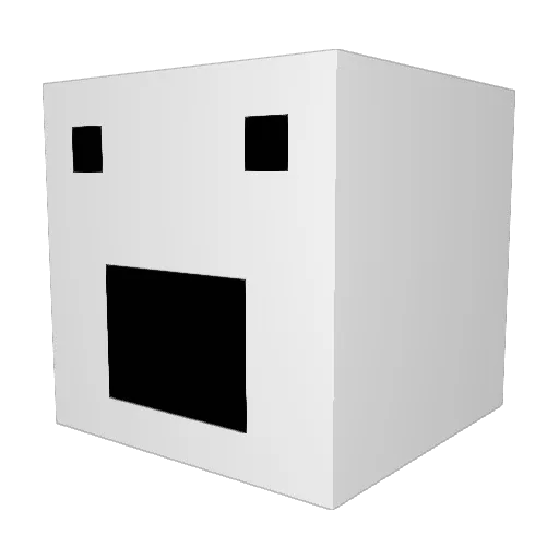 blueplushy Minecraft avatar head, 3D render