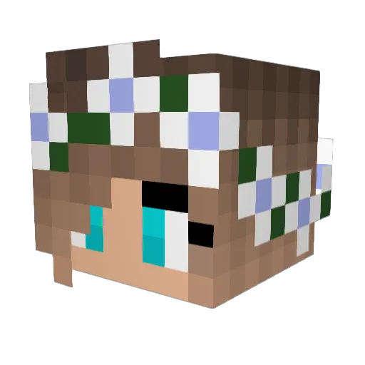bluepool8 Minecraft avatar head, 3D render