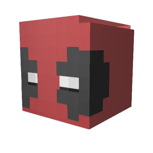 blueprana Minecraft avatar head, 3D render