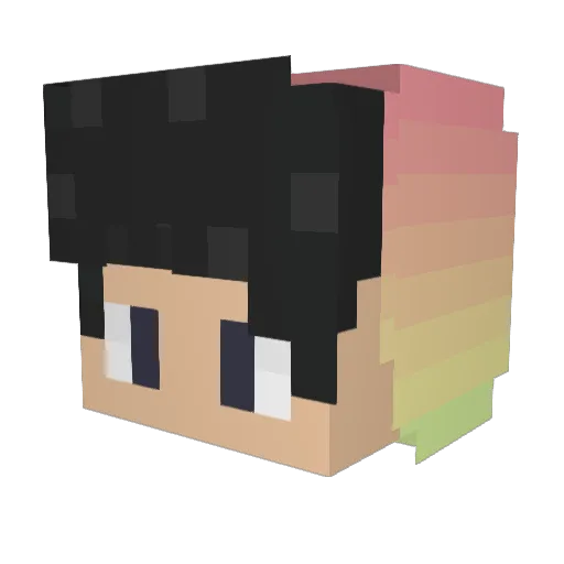 blueps Minecraft avatar head, 3D render