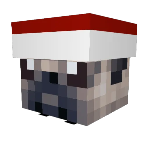 bluepug1 Minecraft avatar head, 3D render
