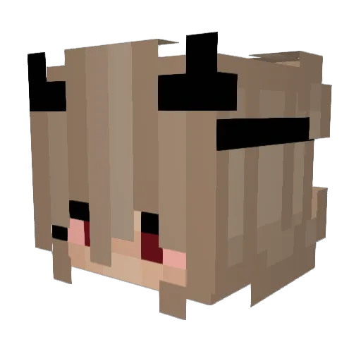 blueraptorve Minecraft avatar head, 3D render