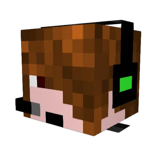 blueroo32 Minecraft avatar head, 3D render
