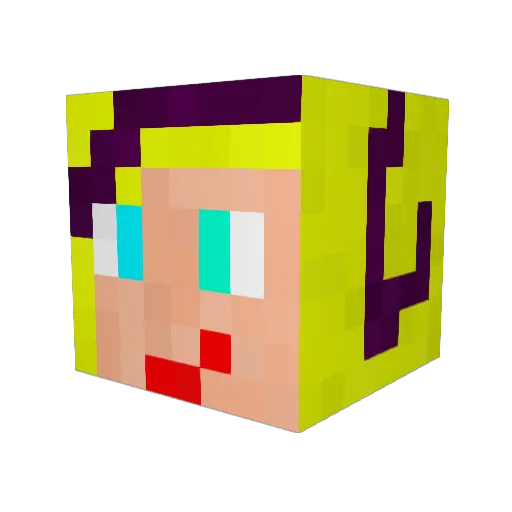 bluerose2004 Minecraft avatar head, 3D render