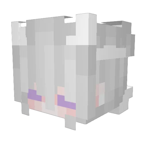 bluescy Minecraft avatar head, 3D render