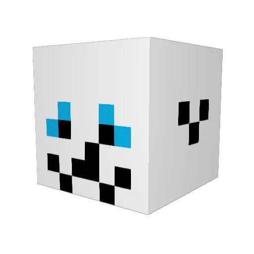 blueseale Minecraft avatar head, 3D render