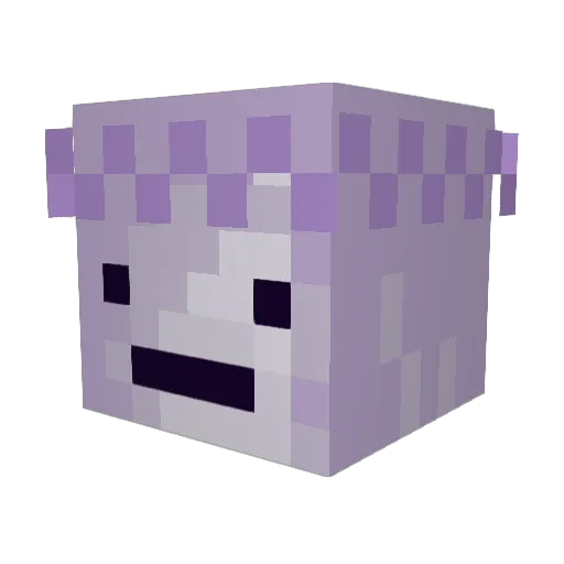bluesindigo Minecraft avatar head, 3D render